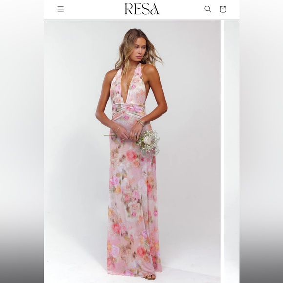 RESA Floral Pink Maxi Dress - Picture 1 of 3